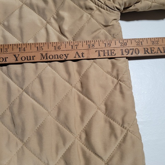 Ralph Lauren Polo Vintage Quilted Jacket Tan Full Zip Golf Men's Medium Read - Picture 4 of 11